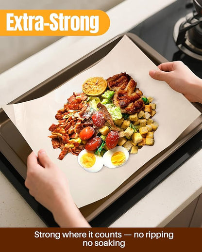 Parchment Paper Sheets, 280 Precut Unbleached Baking Paper Sheets for Oven, Air Fryer, Grilling, Steaming – Non-Stick, Greaseproof Quarter Sheet Liners for Cookies【Food-Safe White, 9" x 13"】 - Image 8
