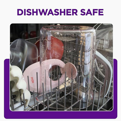 PUR 7-Cup Water Pitcher, 1 Genuine Filter, Cleaner, Great-tasting Water, Dishwasher Safe, Powerful, Faster Filtration, LockFit Cap Design - Blush