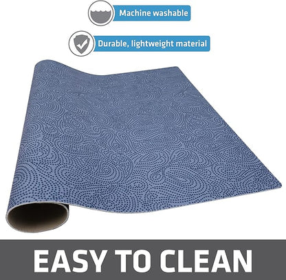 Drymate Jumbo XL Dish Drying Mat (19”x24”), Low-Profile, Super Absorbent, Quick Dry Fabric, Waterproof & Slip-Resistant, for Kitchen Counter, Trimmable, Easy to Clean (USA Made)(Blue) - Image 6