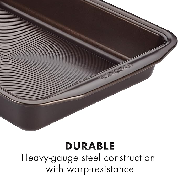 Circulon Nonstick Bakeware, Nonstick Cookie Sheet/Baking Sheet - 10 Inch x 15 Inch, Chocolate Brown (Pack of 2) - Image 5