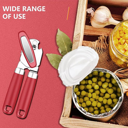 Can Opener,Professional 3-In-1 Multifunctional Manual Can Openers Bottle Opener,Kitchen Durable Stainless Steel Heavy Duty Can Opener Smooth Edge for Kitchen Seniors Friendly - Image 5