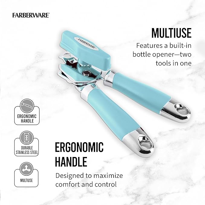Farberware Pro 2 Can Opener, Aqua Sky, One Size (5211351) - Image 2