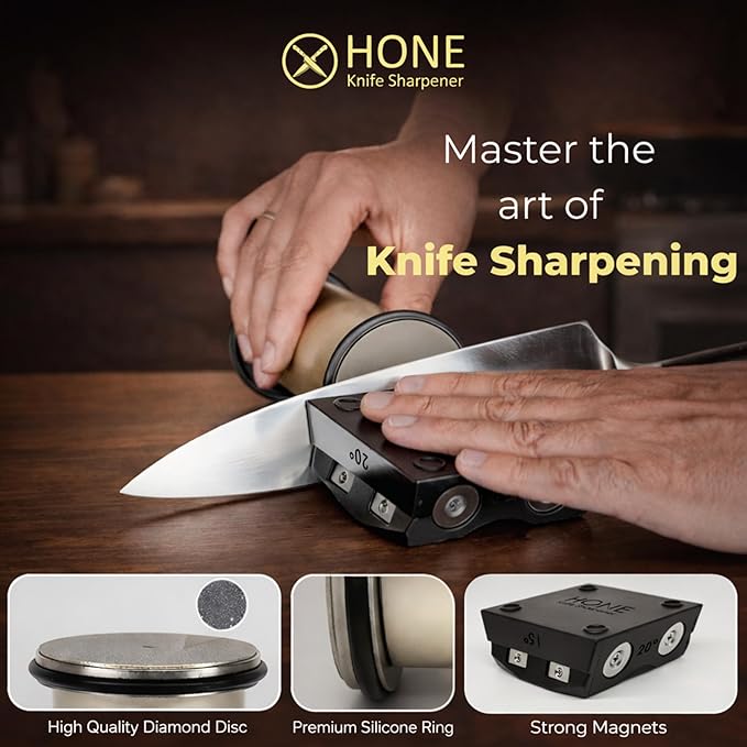    Engineered in Canada, Kitchen Rolling Knife Sharpener with Ball Bearings, Detachable Dual-Sided Diamond Plates, Small Knives Slot, 20° & 15° Precision Sharpening - Image 2