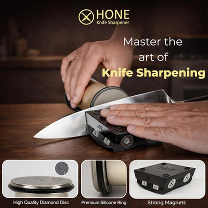    Engineered in Canada, Kitchen Rolling Knife Sharpener with Ball Bearings, Detachable Dual-Sided Diamond Plates, Small Knives Slot, 20° & 15° Precision Sharpening - Image 2