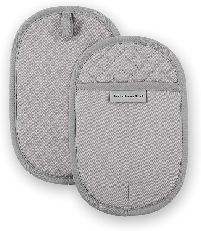 KitchenAid Asteroid Pot Holder 2-Pack Set, Grey, 6.5"x10" by KitchenAid