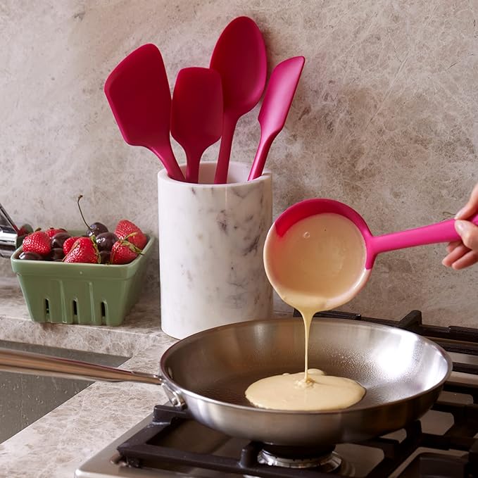 GIR: Get It Right Premium Silicone Ladle Serving Spoon - Non-stick Heat Resistant Seamless Kitchen Ladle for Soups, Stews, Dressings, and More - Ultimate, Navy, 3/4 Cup, (GIRLAU381NVY) - Image 5