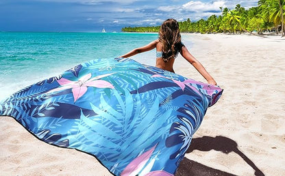 WIWIGO Beach Blanket Waterproof Sandproof Beach Mat 79" X 83"/10'x9'for 2-8 Adults Quick Drying Outdoor Picnic Mat Beach Accessories for Travel, Camping, Hiking - Image 5