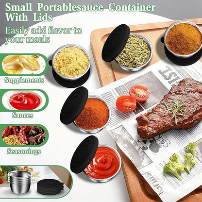 Mixing Bowls with Lids Set, 27Pcs Stainless Steel Nesting Mixing Bowls Set for Kitchen Cooking & Storage, Metal Salad Bowls with Colander, Strainer, Grater & Dressing Containers, Kitchen Gadgets Black - Image 7