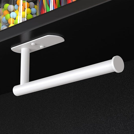 VAEHOLD Self Adhesive Paper Towel Holder Under Cabinet Mount, Wall Mounted Paper Towel Roll Holder for Kitchen, Bathroom, Wall - Stainless Steel (White) by VAEHOLD