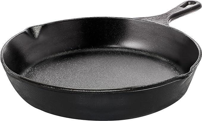 Utopia Kitchen Cast Iron Frying Pan 8 Inch, Cast Iron Chefs Pan, Pre Seasoned Skillet, Safe Grill Cookware for Indoor & Outdoor Use, Black by UTOPIAKITCHEN