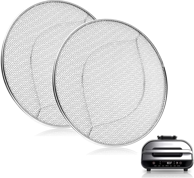 2PCS Replacement Splatter Shield for Ninja Foodi FG551 Air Fryer,Stainless Steel Splatter Screen Part for Ninja Foodi Smart XL 6-in-1 Indoor Grill, FG550, BG500A, DG551