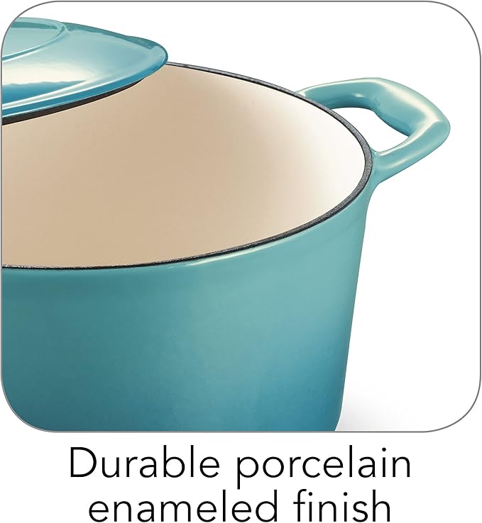 Tramontina Bestow Enameled Cast Iron Dutch Oven Pot with Lid, Round 5.5-quart, Medium Blue - Image 5