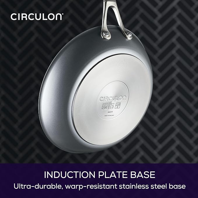Circulon A1 Series with ScratchDefense Nonstick Induction 8.5-Inch and 10-Inch Frying Pan Set, Induction Cookware, 2-Piece, Graphite - Image 7