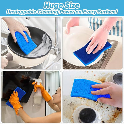AIDEA XL Scrub Sponges Non-Scratch 12Count, Extra Large Sponges Kitchen, Sponge for Dishes, Cleans Fast Without Scratching Safe for Non-Stick Cookware, Cleaning Power for Kitchen, House - Image 7