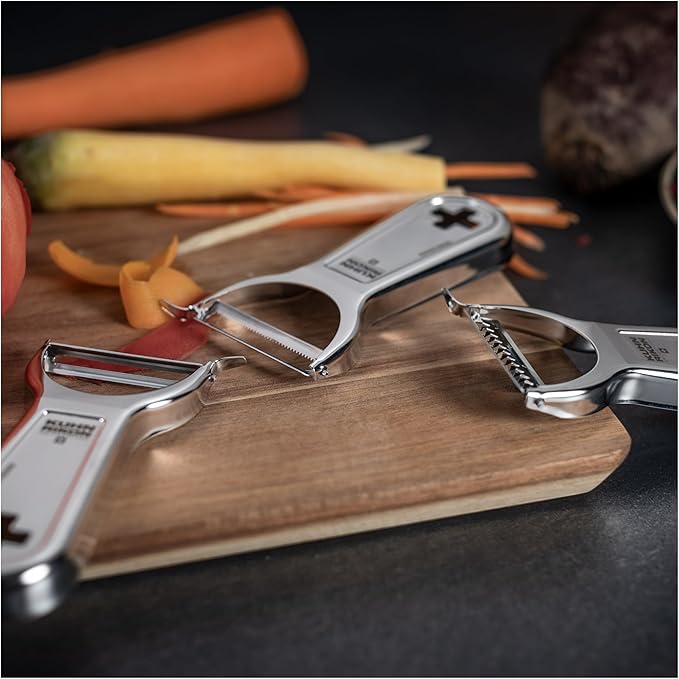 Kuhn Rikon "Swiss Metallic" Julienne Cross Peeler, Silver - Image 6
