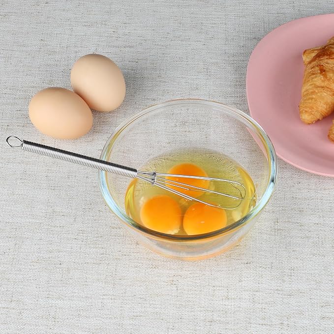 HOTEC 4 Pieces Silicone Whisks Set, Wire Balloon Whisks Egg Beater, Non-slip Handle Whisk for Non-stick Cookware Perfect for Cooking, Stirring, Beating and Blending (Multicolor) - Image 7