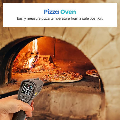 Etekcity Temperature Gun Infrared Thermometer -58°F 1130°F, Digital Laser Heat Gun with Adjustable Emissivity & Max Measure for Pizza Ovens, Griddles, Meat, Refrigerators, Engine, HVAC, Kitchen & Pool - Image 4