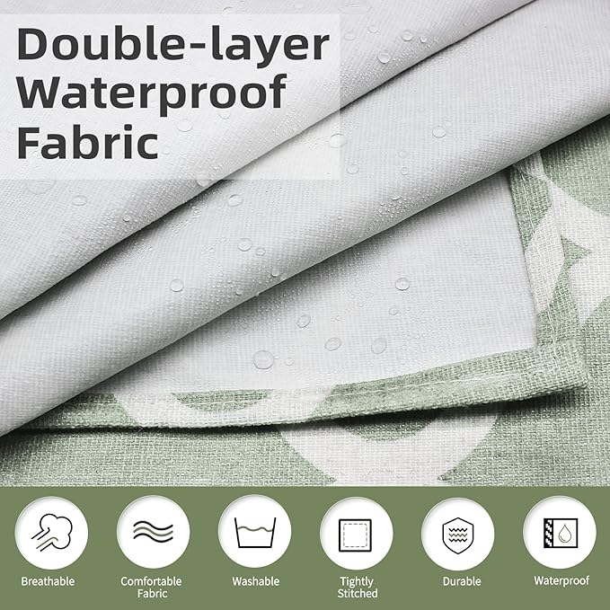 NLUS 2 Pack Kitchen Cooking Aprons, Adjustable Bib Waterproof Chef Apron with 2 Pockets for Men Women(Green Plaid/Grey Plaid) - Image 3