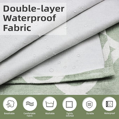 NLUS 2 Pack Kitchen Cooking Aprons, Adjustable Bib Waterproof Chef Apron with 2 Pockets for Men Women(Green Plaid/Grey Plaid) - Image 3