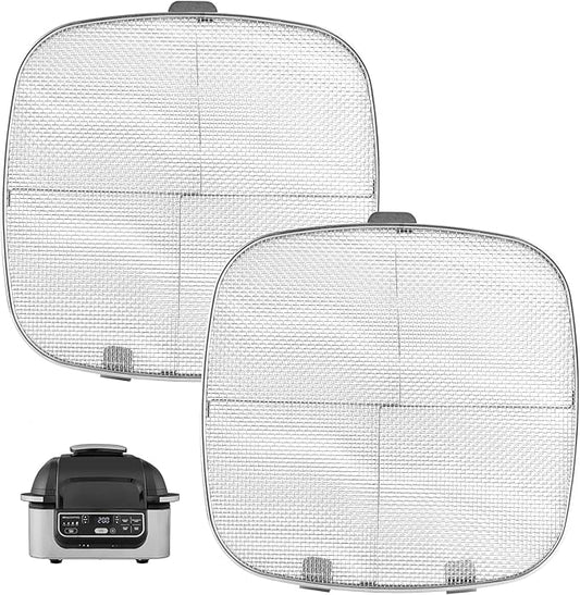 2-Pack Splatter Shield for Ninja AG300 AG301 AG301C AG300C Foodi Air Fryer Accessories, Splash Guard for Ninja 5 in 1 Smart Xl Indoor Grill Mesh Screen, Stainless Steel Splatter Screen