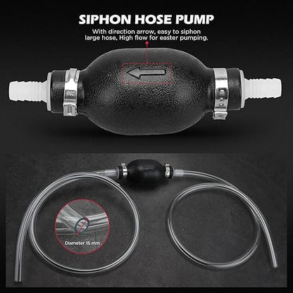 22-Piece No-Spill Coolant Filling Funnel Kit and Siphon Hose Pump, Radiator Coolant Filling Spill-Proof Funnel Kit with Adapters, Extensions, PVC Hose, Engine Oil Funnels, Towel for Universal Vehicle - Image 3