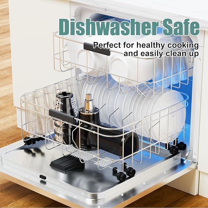 Slicer Shredder Attachment for Kitchenaid Stand Mixer, Salad Machine with Vegetable Slicer, Salad Maker, Food Slicers Cheese Grater Attachments for Kitchenaid Mixer Dishwasher Safe, Black - Image 7