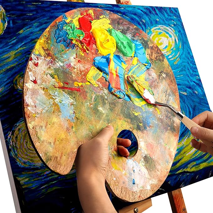 CONDA Artist Palette Knife Set - 5 Pieces Painting Knives for Acrylic, Flexible Stainless Steel Spatula Pallet knife for Mixing Color, Spreading, Applying Oil Paint on Canvases, Wood Handles - Image 7
