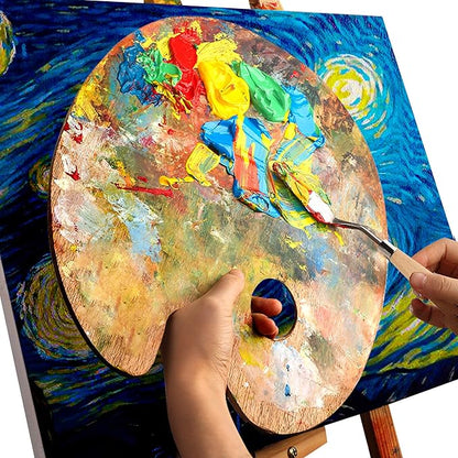CONDA Artist Palette Knife Set - 5 Pieces Painting Knives for Acrylic, Flexible Stainless Steel Spatula Pallet knife for Mixing Color, Spreading, Applying Oil Paint on Canvases, Wood Handles - Image 7