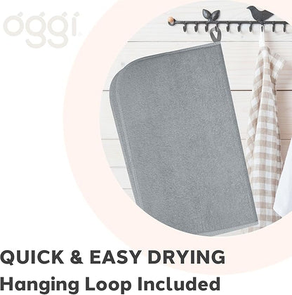 OGGI Absorbent, Reversible Microfiber Dish Drying Mat for Kitchen, Dish Drying Pad, 16 Inch x 18 Inch, Large, Gray