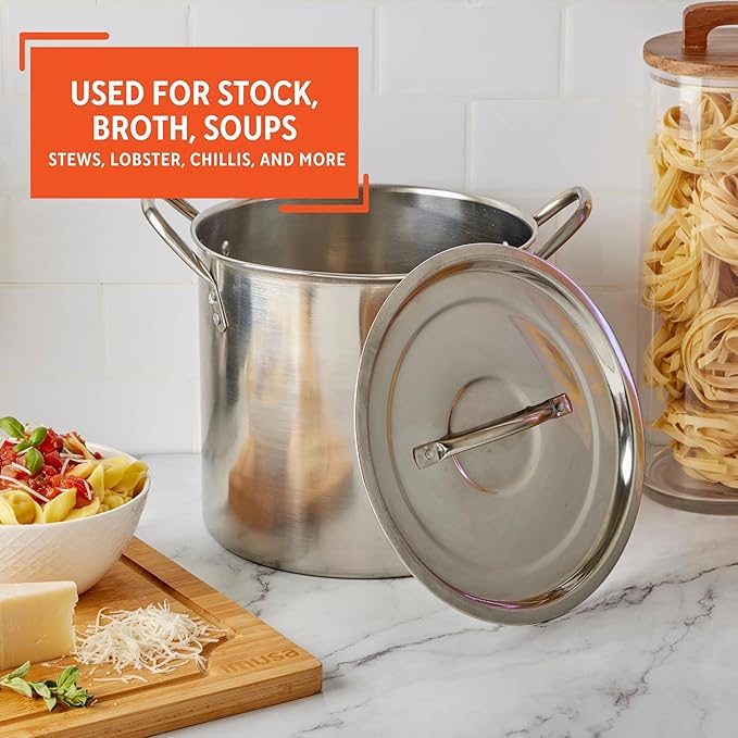 IMUSA 12 Quart Stainless Steel Stock Pot with Lid - Image 5