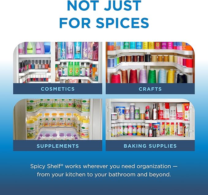 Spicy Shelf 3.0 - Expandable 2 Tiered Spice Rack Organizer for Cabinet & Pantry - Kitchen Seasoning Organizer - Cabinet Spice Racks for Inside Cabinets (Spicy Shelf Premium) - Home Organization - Image 6