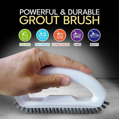 Grout Cleaning Brush Set (4 Pcs) Heavy Duty Hand Grout Scrub Brush & Detail Cleaning Brush Set for Baseboards,Floor, Corners, Shower, Bath Tub & Tiles - Image 6