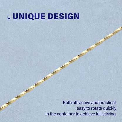 2 Pcs 12 Inches Bar Spoon, Long Handle Mixing Stirrers for Drink, Briout Stainless Steel Bar Cocktail Shaker Spoon, Gold - Image 4