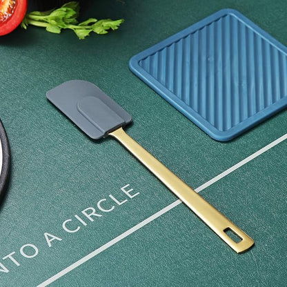 Gold Silicone Spatulas, Berglander Flexible Scrapers Baking Mixing Tool With Titanium Gold Plating, Baking Tools, Heat Resistant, Dishwasher Safe, Easy to Clean - Image 2