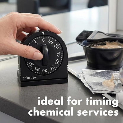 60 Minute Wind Up Timer, Visual Mechanical Timer, from 0 to 60 Minutes, for Kitchen, Hair Color Processing, Tanning Time, Kids' Home and Classroom Activities or Timeouts, Black - Image 4