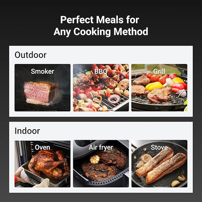 ThermoMaven Smart Bluetooth Wireless Meat Thermometer, 10X Enhanced Sub-1G Signal and Stability, Standalone Display Base, Certified Accuracy ±0.5°F, WiFi Unlimited Range for BBQ, Oven, Smoker, Grill - Image 8