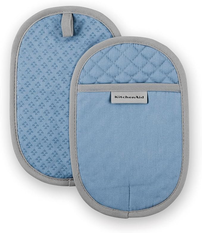 KitchenAid Asteroid Pot Holder 2-Pack Set, Blue Velvet, 6.5"x10" by KitchenAid