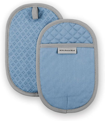 KitchenAid Asteroid Pot Holder 2-Pack Set, Blue Velvet, 6.5"x10" by KitchenAid