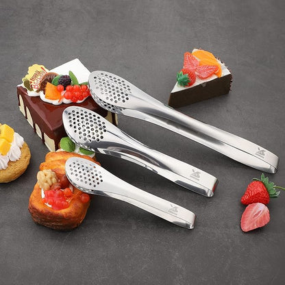 MSY BIGSUNNY Chef Kitchen Tongs Stainless Steel Food Serving Tongs Set Buffet tongs (silver 7" 9" & 11", 3 pack) - Image 5