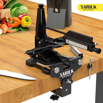 Upgraded Aluminum Knife Sharpener Securing Clip, Adjustable Width 2-5.1", Compatible with XARILK Sharpening Systems GEN2/GEN3