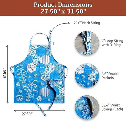 Maison d' Hermine 100% Cotton Apron for women with Pocket Kitchen Chef Apron for Men Cooking Mothers Day Gifts - Image 7