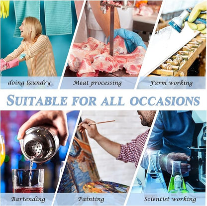 Hercicy 3 Pcs Heavy Duty Waterproof Aprons 47" PVC Vinyl Aprons Transparent Plastic Oil Proof Apron for Dishwashing Cleaning