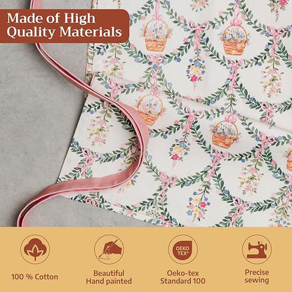 Maison d' Hermine 100% Cotton Apron for women with Pocket Kitchen Chef Apron for Men Cooking Mothers Day Gifts