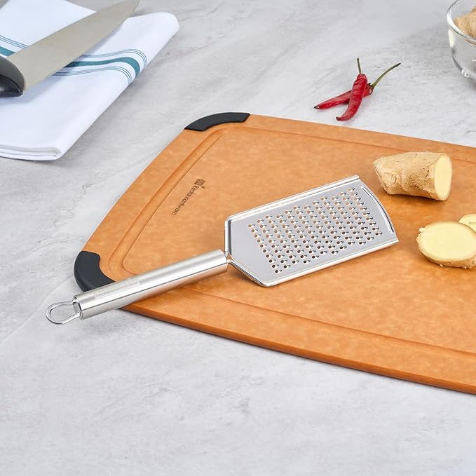 Restaurantware-German Standard Fine Handheld Graters, 24 Flat Cheese Graters - Dishwashable, Durable, Stainless Steel Food Grater With Handle, Suitable For Chocolate, Nutmeg, Garlic, Lemon - Image 3