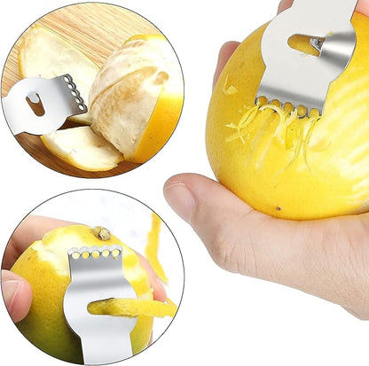 Tongjude Stainless Steel Cheese Grater Set, Set of 5 Kitchen Grater & Peeler & Slicer, Lemon Zester with Cleaning Brush for Vegetable, Fruit, Chocolate - Image 6