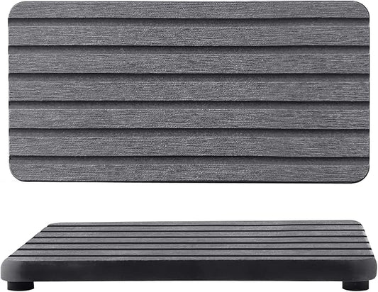 NiuYichee 2 PCS Water Absorbent diatomite Coasters, 7.1" x 3.5" Water Absorbing Stone Tray for Sink, Stone Drying mat for Kitchen Counter, Stone soap Tray Used for Hand Soaps & toiletries & Plants by NiuYichee