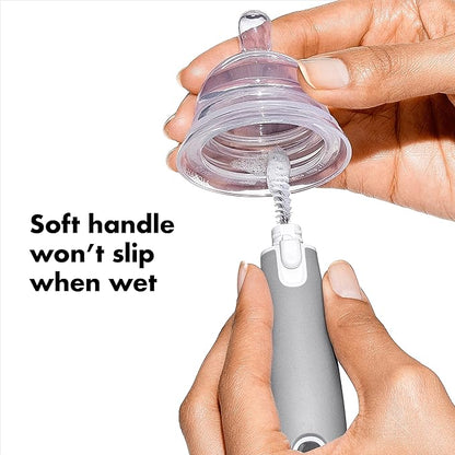 OXO Tot Bottle Brush with Nipple Cleaner, Gray - Image 5