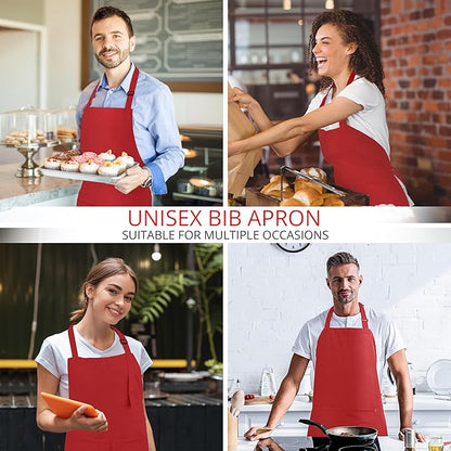 Utopia Kitchen 2 Pack Bib Apron, Adjustable with 2 Pockets, Water and Oil Resistant, Cooking Kitchen Chef Apron for Women Men - Image 5