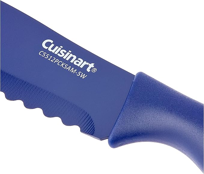 Cuisinart C55-12PCKSAM 12-Piece Ceramic Coated Stainless Steel Knives, Comes with 6-Blades and 6-Blade Guards, Color Coded to Reduce Risk of Cross Contamination, Jewel - Image 4