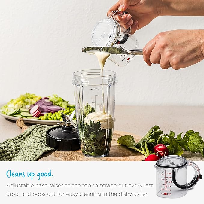 Dreamfarm Upcup All-in-1 Adjustable Measuring Cup, Metric & Imperial Measurements up to 1 Cup - Black/Clear - Image 7